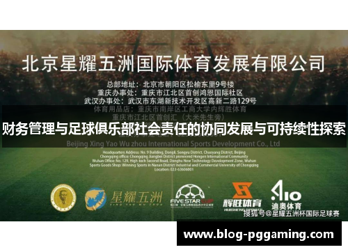 财务管理与足球俱乐部社会责任的协同发展与可持续性探索